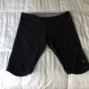 Exercise spandex shorts.